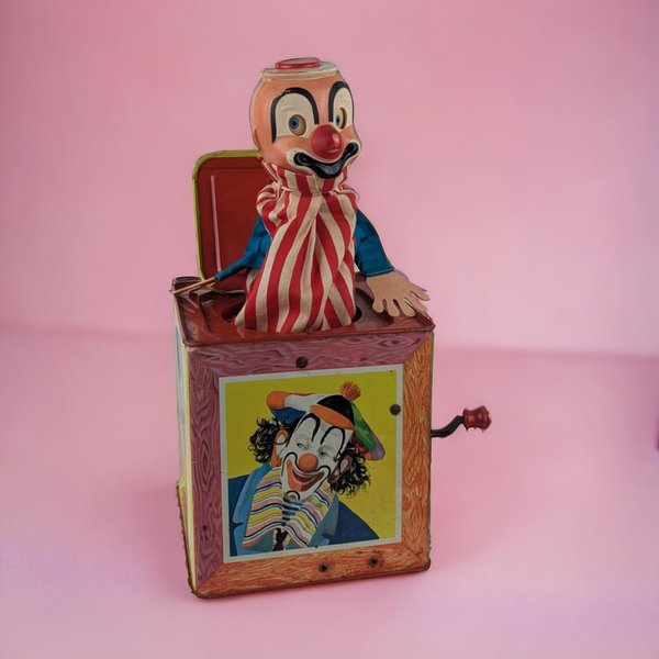 Vintage 1961 Mattel Clown Jack in the Box,  Collectible Toy,  Vintage Toy,  Repair Project,  Parts