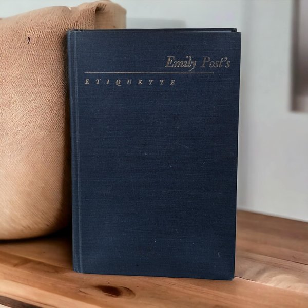 1965 Emily Post's Etiquette, The Blue Book of Social Usage, Hardcover, Vintage Etiquette Guide, Revised Edition