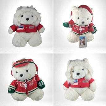 1980s-2000s Plush Dayton Hudson or Chosun Santa Bear | Your Choice of Adorable Holiday Decor | Vintage Collectible Stuffed Animal