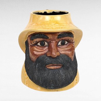 1981 Handmade Fisherman Mug, Art Pottery Mug,  Signed, Unique Coffee Mug, Gift for Fisherman, Nautical Decor