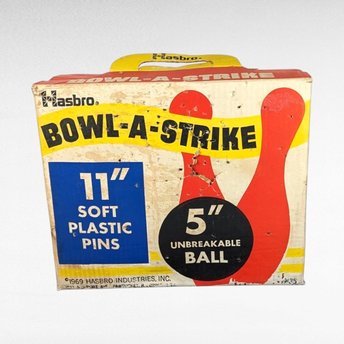 Vintage 1969 Hasbro Bowl-A-Strike Bowling Game, Retro Toy, Kids Game, Collectible Game