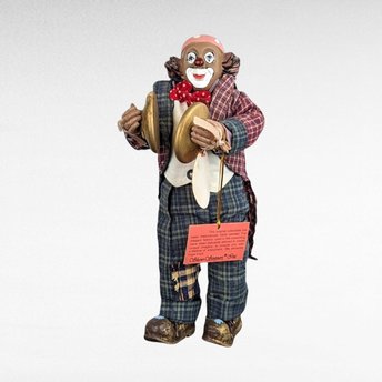 Vintage Show Stopper Hobo Clown Doll | Collectible Clown Doll | Plush Clown Toy | Circus Decor | 10 Inches