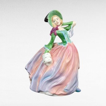 Vintage Royal Doulton "Autumn Breezes" Figurine | HN 1911 | Porcelain Collectible | English Figurine