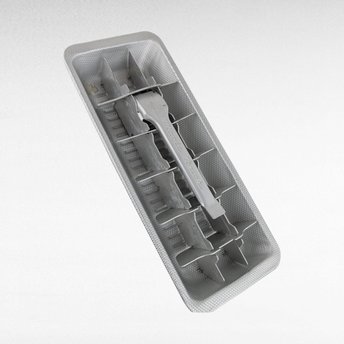 Vintage Magic Touch Ice Cube Tray - Aluminum Ice Tray with Lever - Retro Kitchen Gadget - Mid-Century Barware