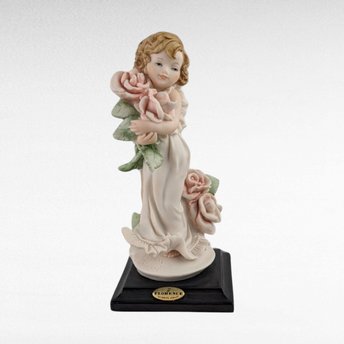 Vintage 1999 Florence Rosette Mother's Day Figurine - Giuseppe Armani - Porcelain Figurine - Girl with Roses