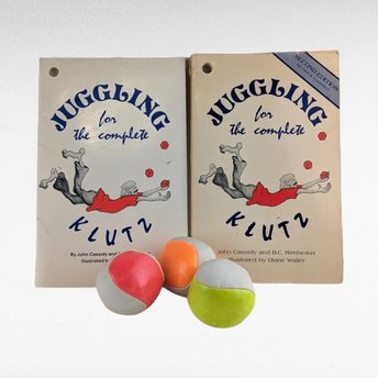 Vintage Juggling for the Complete Klutz Books and Balls Set - 1st & 2nd Editions - Learn to Juggle - Unique Gift