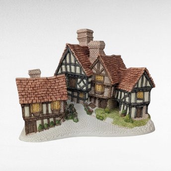 1981 David Winter Cottage "Stratford House" | with COA and Original Box | Vintage Collectible