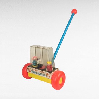 1969 Fisher Price Happy Hoppers Push Toy.