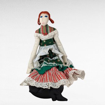 Handmade 25" Cloth Doll | Vintage Fabric Doll | Collectible Doll | Handmade Toy | Gift for Doll Collector