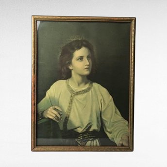 Vintage Framed Print of Young Christ | Jesus at Twelve | Religious Art | Wall Decor | Home Decor