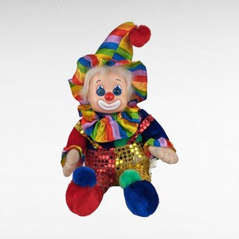 2000 Kelly Toy Soft Clown Doll | Colorful Plush Clown | Vintage Clown Doll | Collectible Toy