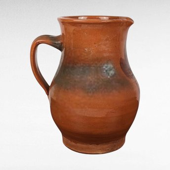 Vintage Handmade Stoneware Pitcher.