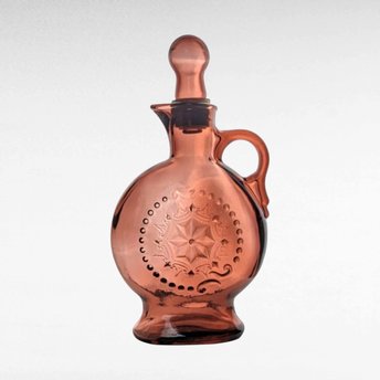 Vintage Purple Glass Decanter Bottle with Stopper.