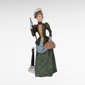 1987 Avon Presidents Club Mrs. Albee Award Figurine, Vintage Avon Collectible, Woman with Umbrella, Sales Achievement Award