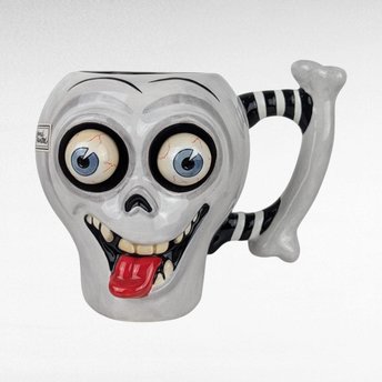 2002 Dept 56 Googly Eye Skull Mug, Halloween Mug, Spooky Decor, Novelty Mug, Collectible Mug,  Gift for Halloween Lover