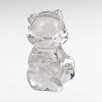 Vintage Fenton Clear Glass Bear Figurine, Crystal Bear, Collectible Figurine, Glass Animal, Home Decor, Paperweight, Gift for Bear Lover