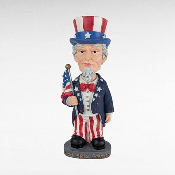 Vintage The Outfield Uncle Sam Wobble Doll, Patriotic Decor, Americana Figurine, Collectible Doll,  Hand-Painted, Unique Gift