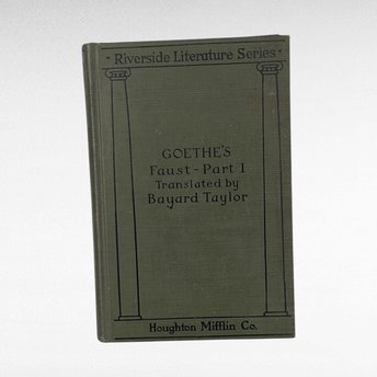 Antique Goethe's Faust Part 1, Translated by Bayard Taylor, Hardcover Book, Classic Literature, German Literature, Collectible Book