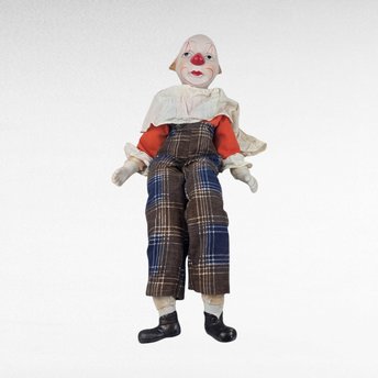 Vintage Sitting Clown Doll | Plaid Pants | Price Products | Collectible Clown | Unique Gift for Collectors