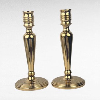 Vintage Baldwin Brass Candlesticks, Pair of Candlesticks, 7" Tall, Taper Candle Holders, Mid-Century Modern Decor, Home Decor