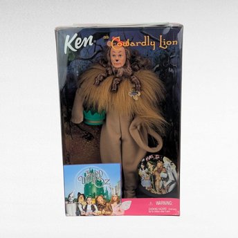 1999 Mattel Ken as Cowardly Lion Doll, Wizard of Oz, Barbie Collectible, New in Box, Movie Memorabilia