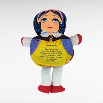 Vintage Snow White Storybook Doll with Box - 9" Soft Doll - Collectible Book Character Doll