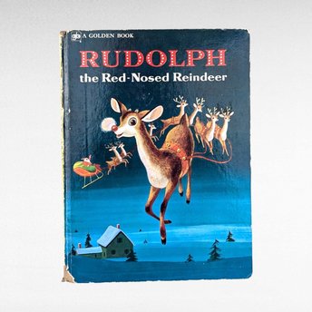Vintage 1979 Rudolph the Red-Nosed Reindeer by Barbara Shook Hazen | Hardcover Children's Book | Illustrated by Richard Scarry