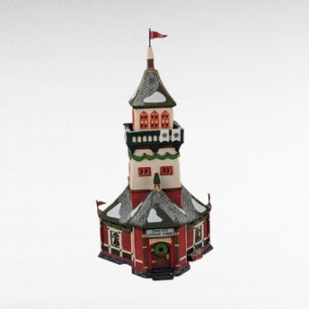 Vintage Department 56 Santa's Lookout Tower - North Pole Series - Christmas Village - Lighted Building - Retired - Collectible