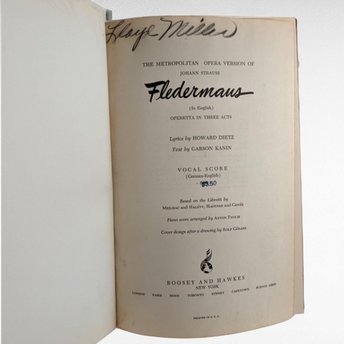 1951 "Fledermaus" Vocal Score -  Metropolitan Opera Version - Johann Strauss - Howard Dietz Lyrics