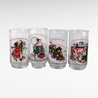 1982 Coca Cola Holly Hobby Glasses, Set of 4.