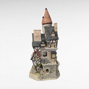 1991 David Winter Castle in the Air, Signed, Collectible Fantasy Cottage, Whimsical Decor, Unique Gift