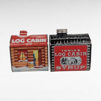 Vintage Towle's Log Cabin Syrup Tins, 1979 Tin Bank & 100th Anniversary Tin, Collectible Tins, Vintage Kitchen Decor, Gift for Collector