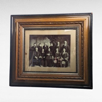 Large Antique Picture Frame with Picture (26x23").