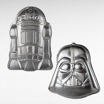 Vintage 1980 Star Wars Cake Pans, R2-D2 & Darth Vader Wilton Pans, Collectible Bakeware, Gift for Star Wars Fans