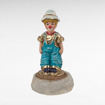 Vintage 2000 Ron Lee Rascal Clown Figurine, 4.5" Collectible Clown, Whimsical Decor, Gift for Clown Collectors