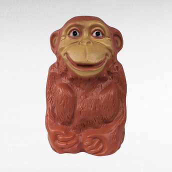 Vintage Wing Inc. Plastic Monkey Bank | Nostalgic Coin Savings | Retro Toy Gift | 10.5 Inches