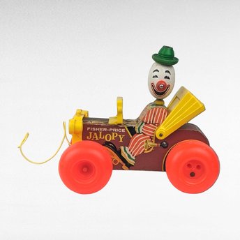Vintage Fisher Price Jalopy Pull Toy | Classic Wooden Toy Car | Collectible Toy | 1960s Toy | Gift for Toddler
