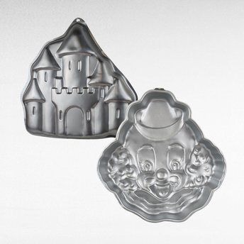 Vintage Wilton Cake Pans - Enchanted Castle & Clown - Birthday Baking, Kids Party, Collectible Bakeware
