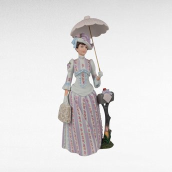 1988 Avon Presidents Club Albee Award Figurine, Vintage Avon Collectible, Woman with Umbrella, Sales Achievement Award, Recognition Gift