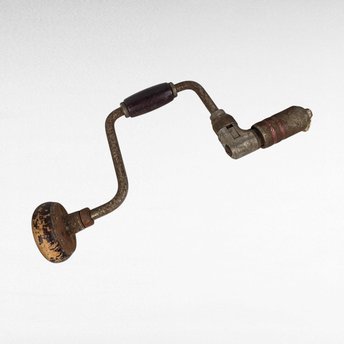 Vintage Ratcheting Hand Drill, Woodworking Tool, Collectible Tool, Man Cave Decor