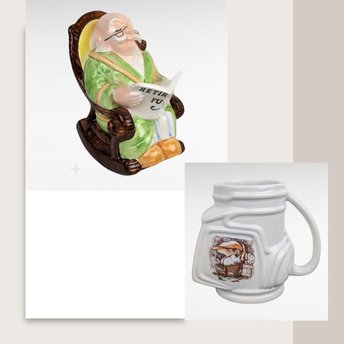 Vintage Retirement Bank & Golf Mug Set, Lefton Piggy Bank, Funny Golfer Mug, Gift for Retiree, Man Cave Decor