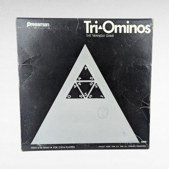 Vintage Tri-Ominos Game, The Triangle Game by Pressman, Complete with Instructions, Strategy Game, Family Game Night