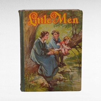 1928 Little Men by Louisa May Alcott, Saalfield Publishing, Vintage Children's Literature, Collectible Book, Gift for Reader
