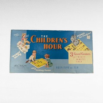 1958 Vintage Children's Hour Game, Parker Brothers Game, Complete Family Game, Collectible Board Game, Gift for Game Collectors