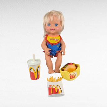Vintage Happy Meal Girl Doll with Accessories |  McDonald's Toy |  90s Nostalgia |  Playful Gift for Collectors