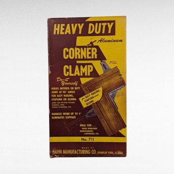 Vintage Heavy Duty Corner Clamp, No. 711, Hahn Manufacturing Co., Aluminum Clamp, Woodworking Tool, Carpenter Tool
