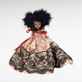 Vintage Nancy Ann Storybook Doll, October Maiden No. 196, 7.5" Bisque Doll, Collectible Doll, Gift for Doll Collectors