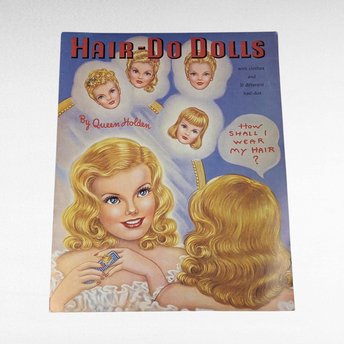 Vintage Queen Holden Hair-Do Dolls Book with Clothes & 31 Hairstyles, 1950s Paper Doll Fun, Gift for Retro Collectors