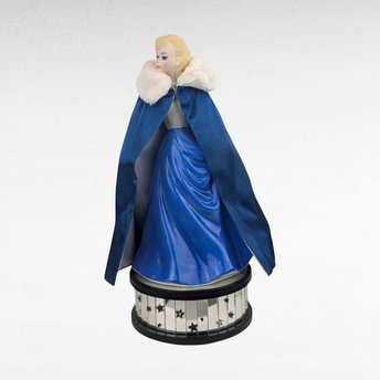 Enesco Midnight Blue Barbie Music Box | Plays "Moon River" | Porcelain Barbie Figurine | Vintage 1990s