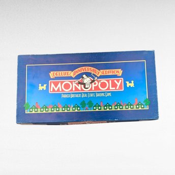 Vintage Monopoly Deluxe Edition Board Game - Classic Family Game Night -  Complete Set (No Instructions) - Collectible Board Game